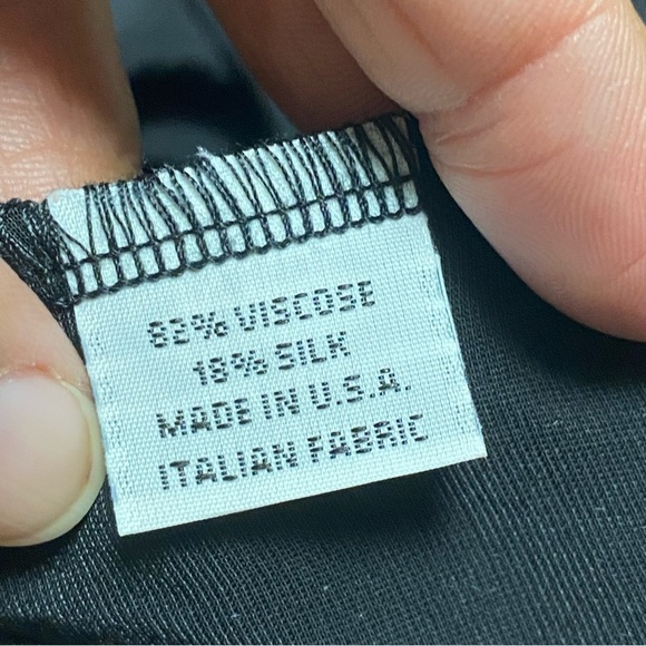 Bryn Walker Blouse Women’s Size Medium Black Velvet Silk Blend Long Sleeve Top - Picture 12 of 14